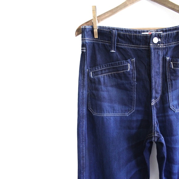 We the Free Free People NWOT Wide Leg Dark Wash Jeans 28 6 - Picture 3 of 9